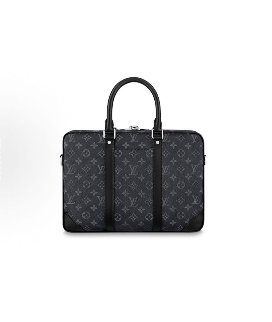 LOUIS VUITTON Антрацитовый портфель, фото 3