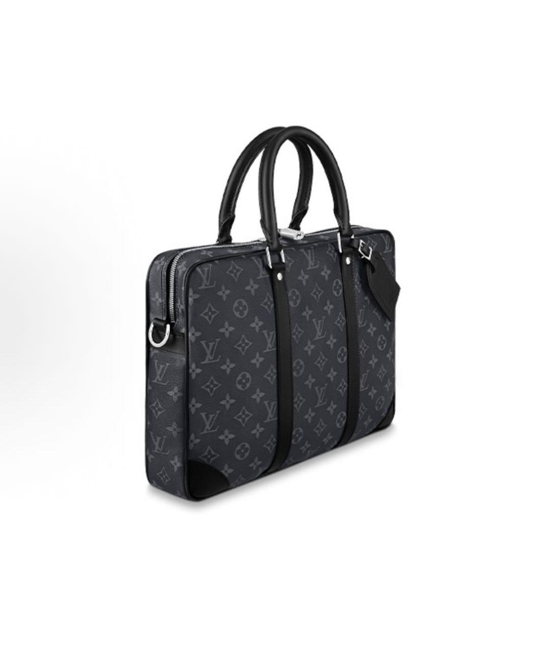 LOUIS VUITTON Антрацитовый портфель, фото 2