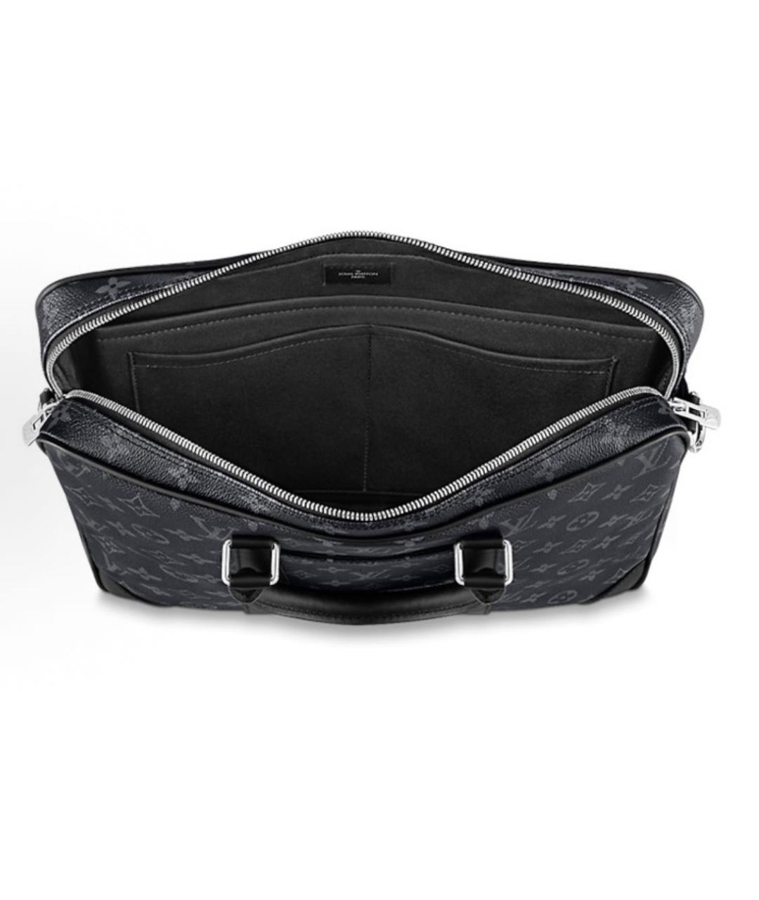 LOUIS VUITTON Антрацитовый портфель, фото 4