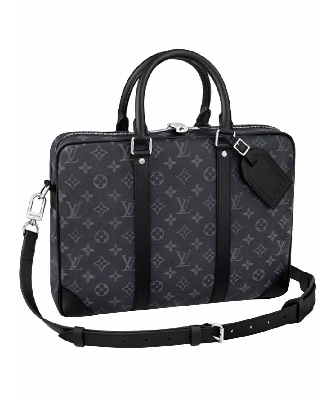 LOUIS VUITTON Антрацитовый портфель, фото 1