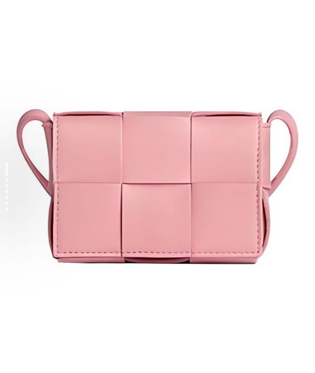 BOTTEGA VENETA Коралловая кожаная сумка через плечо, фото 7