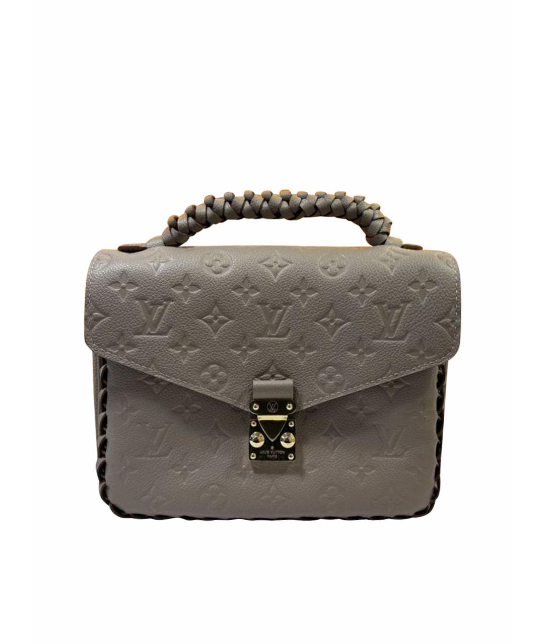 LOUIS VUITTON Серая кожаная сумка через плечо, фото 1