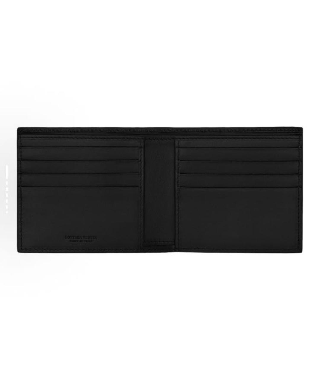 BOTTEGA VENETA Черный кожаный кошелек, фото 3