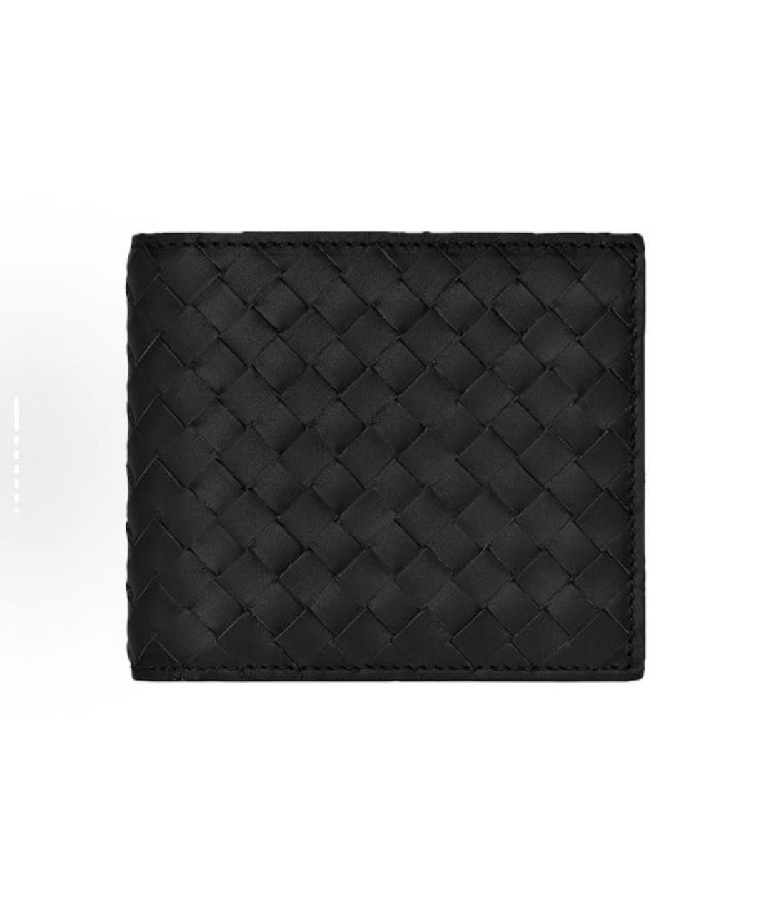 BOTTEGA VENETA Черный кожаный кошелек, фото 7