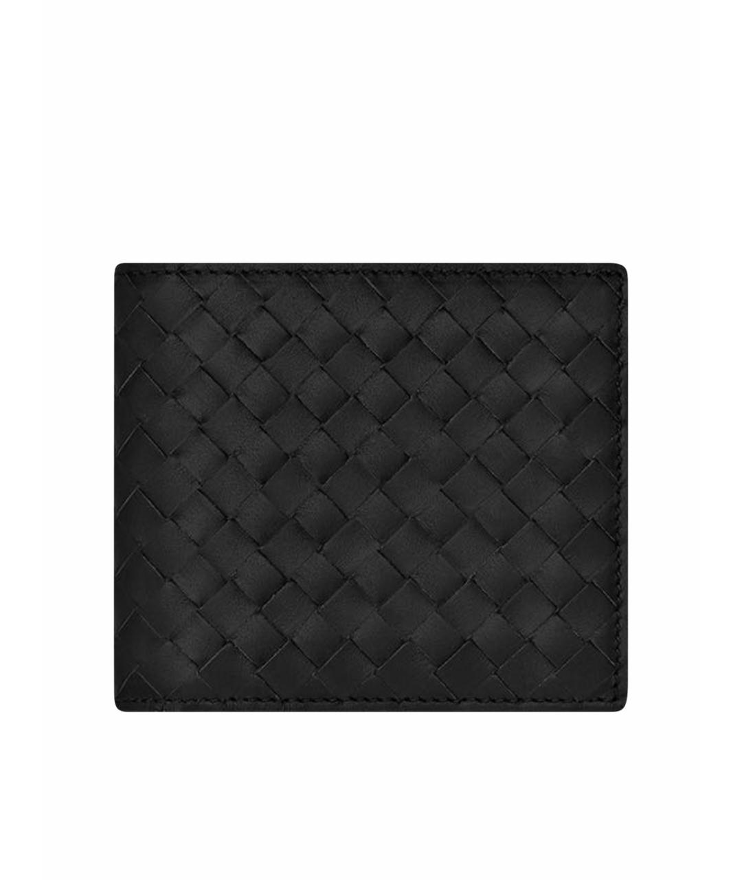 BOTTEGA VENETA Черный кожаный кошелек, фото 1