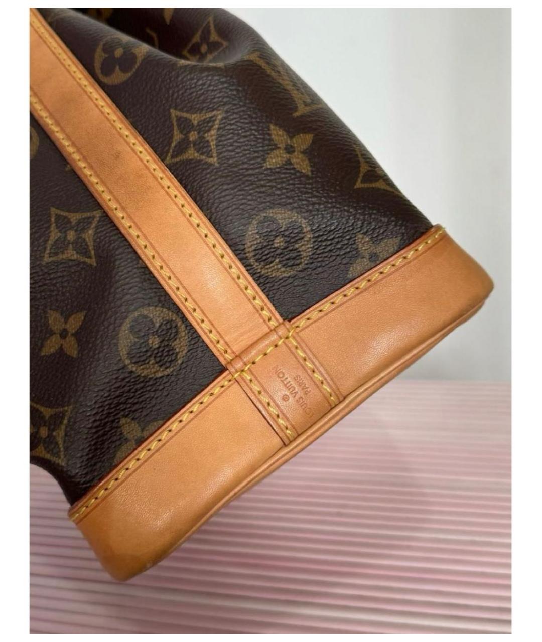 LOUIS VUITTON Коричневая кожаная сумка через плечо, фото 7