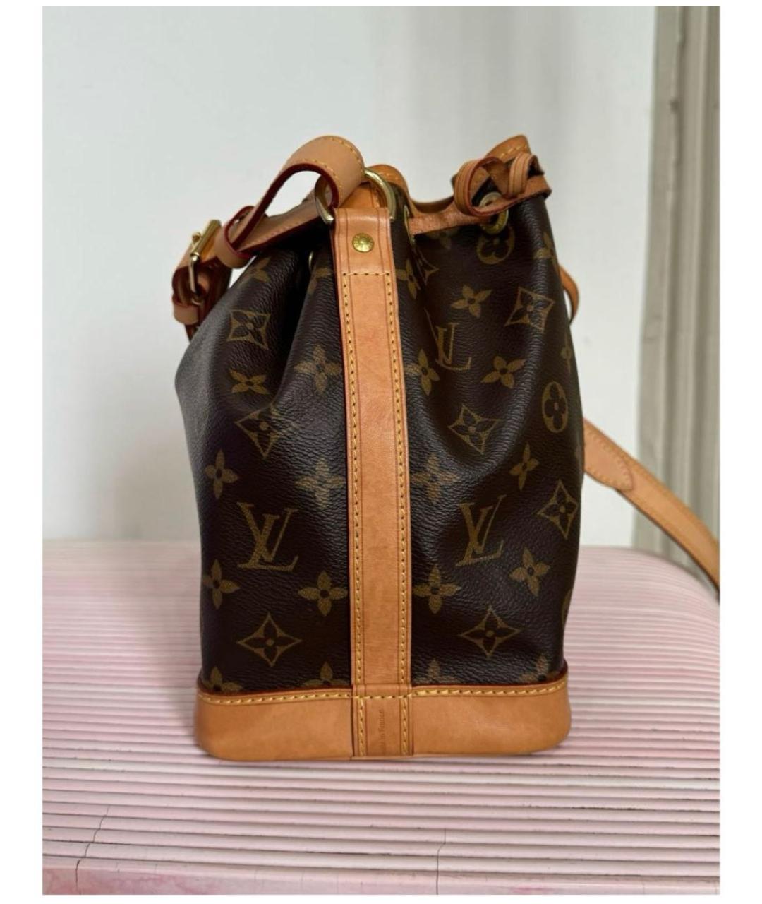 LOUIS VUITTON Коричневая кожаная сумка через плечо, фото 3