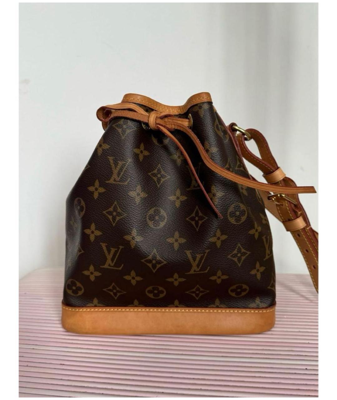 LOUIS VUITTON Коричневая кожаная сумка через плечо, фото 2