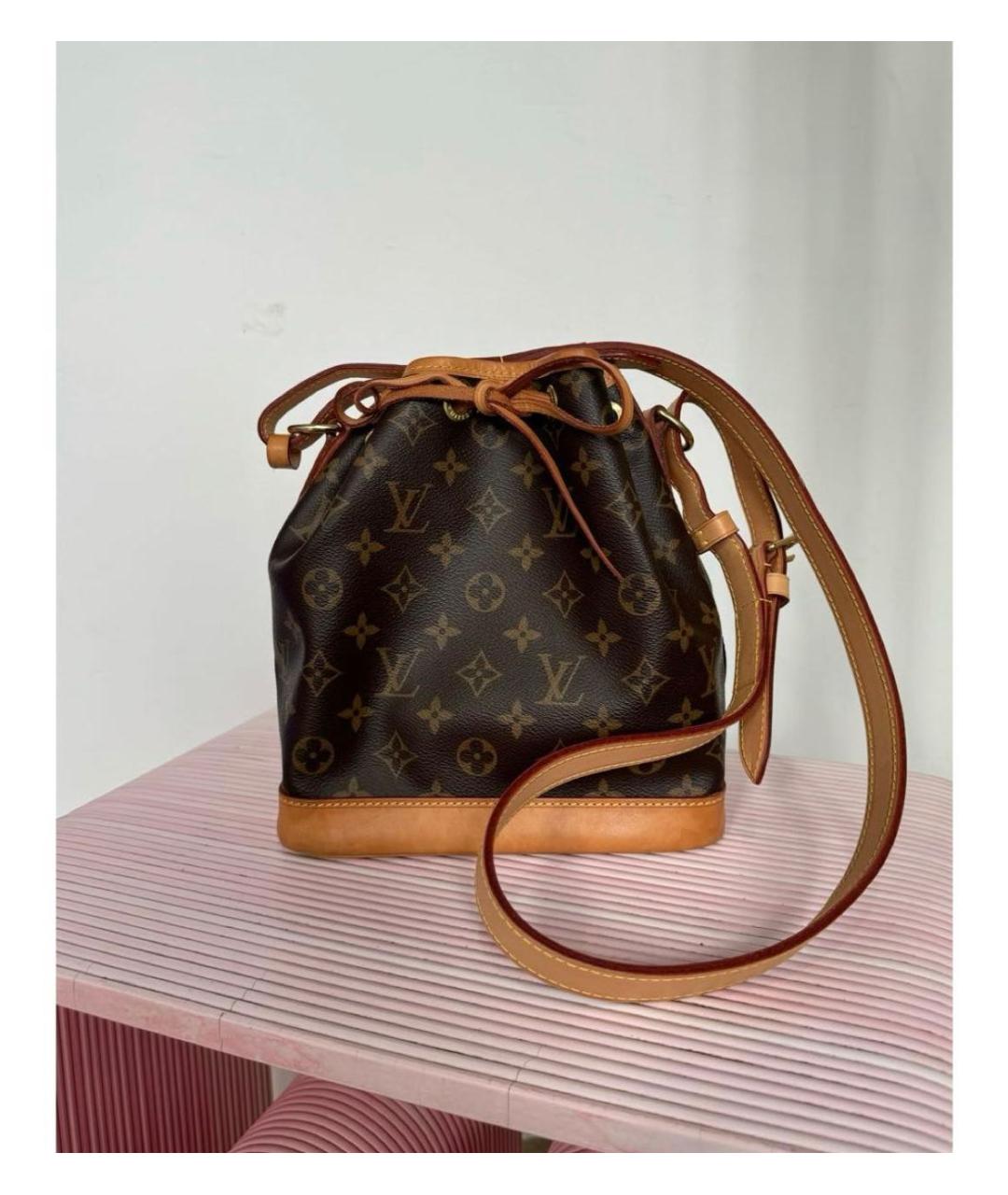 LOUIS VUITTON Коричневая кожаная сумка через плечо, фото 9