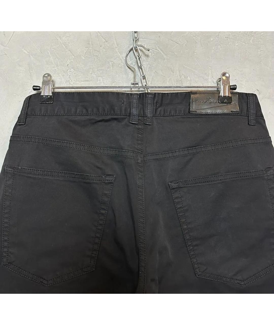 PIERRE BALMAIN Черные хлопко-эластановые брюки чинос, фото 6