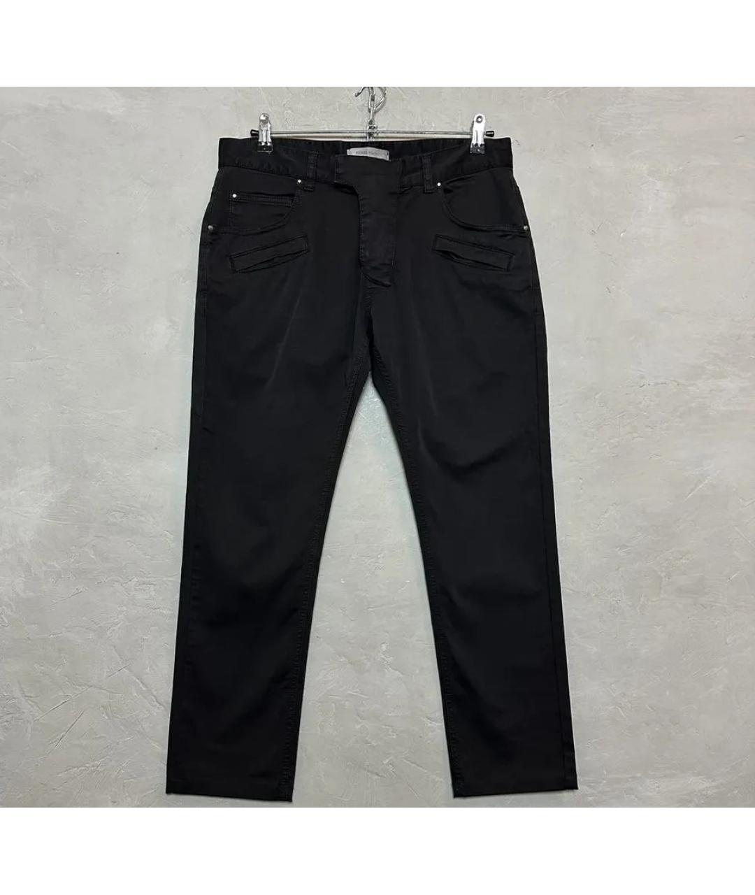 PIERRE BALMAIN Черные хлопко-эластановые брюки чинос, фото 9