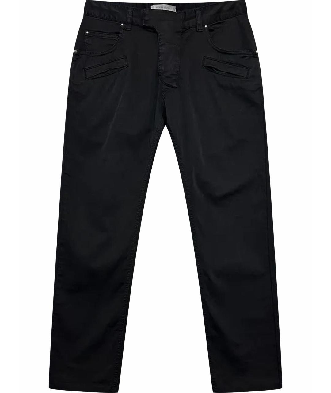 PIERRE BALMAIN Черные хлопко-эластановые брюки чинос, фото 1