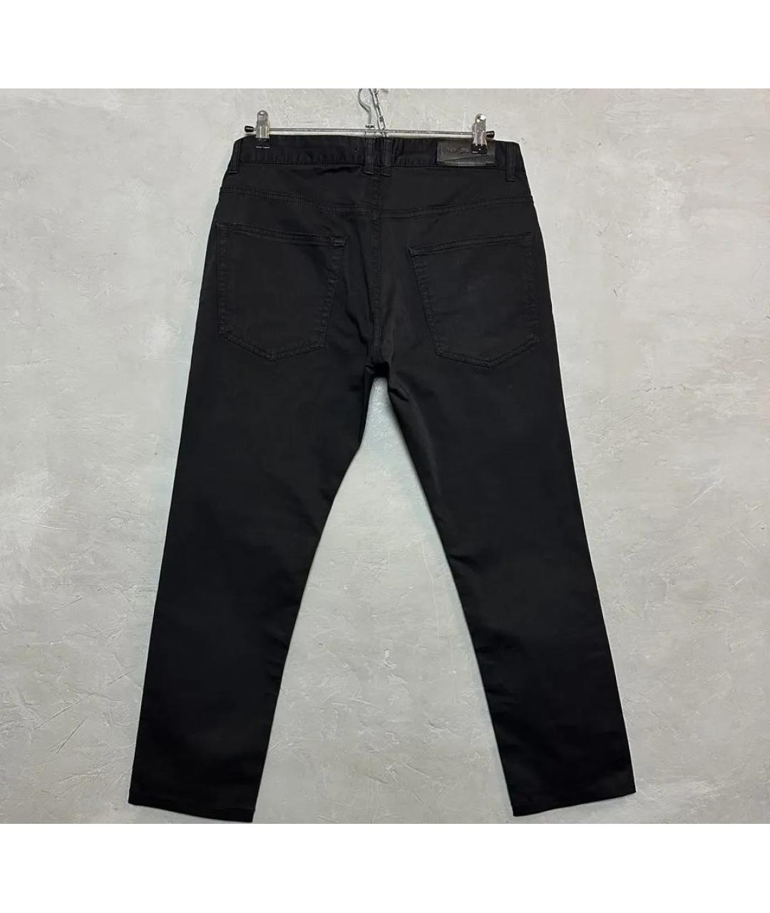 PIERRE BALMAIN Черные хлопко-эластановые брюки чинос, фото 2