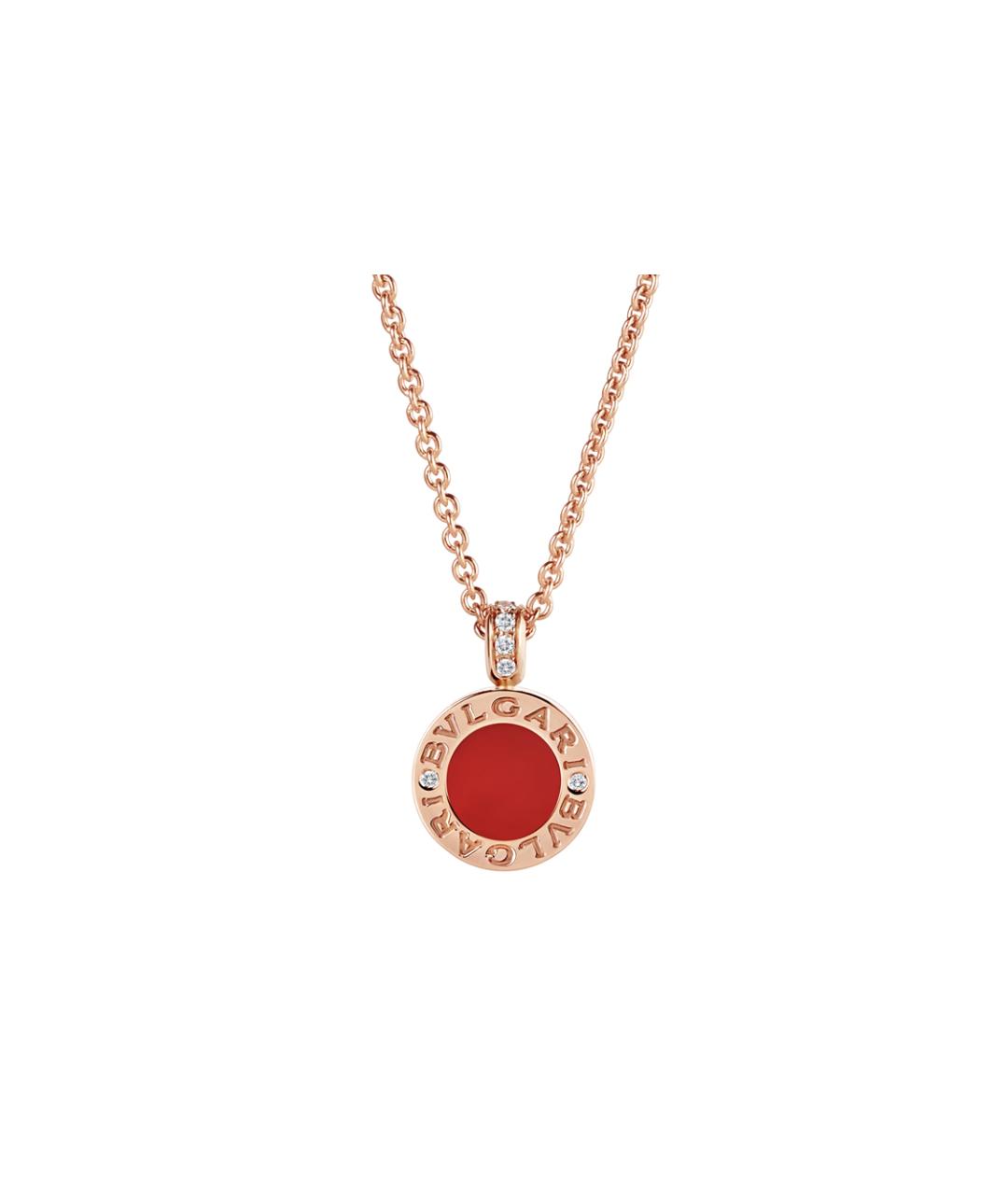 BVLGARI Красная подвеска из розового золота, фото 3