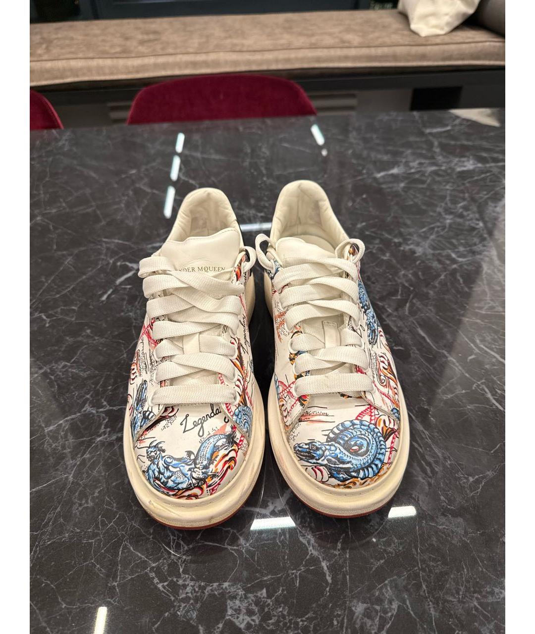 ALEXANDER MCQUEEN Мульти кожаные низкие кроссовки / кеды, фото 2