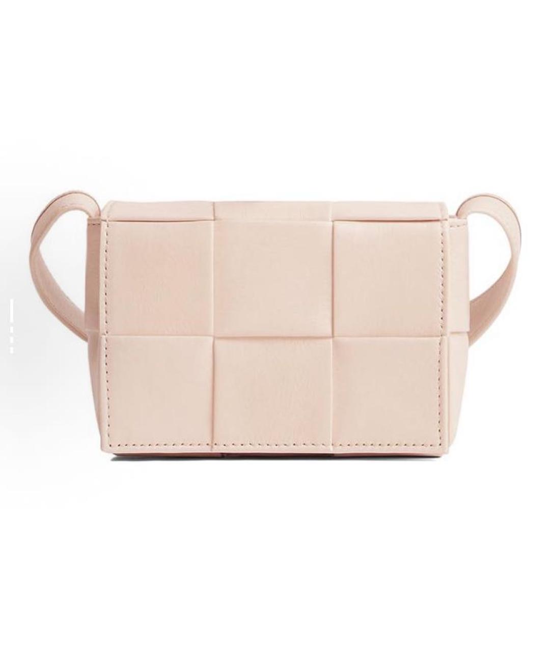 BOTTEGA VENETA Коралловая кожаная сумка через плечо, фото 6