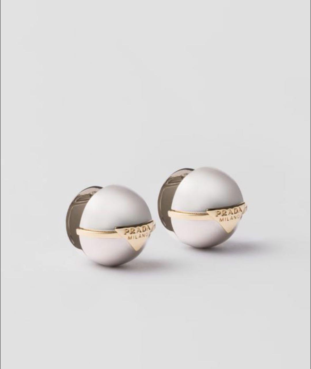PRADA Серебряные латунные серьги, фото 4