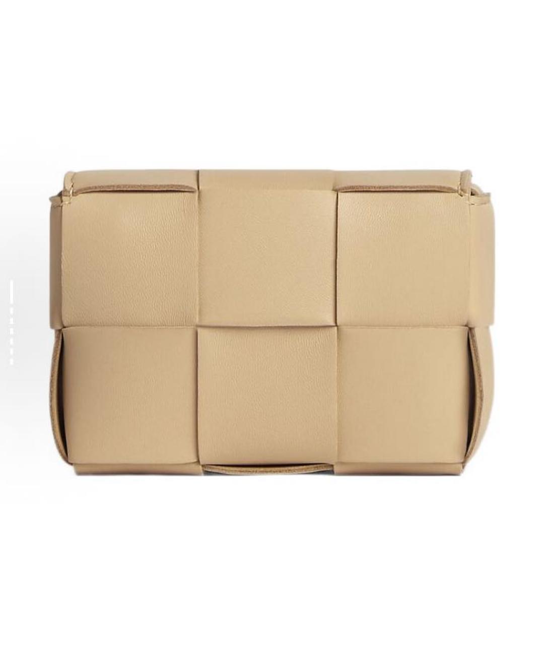 BOTTEGA VENETA Бежевая кожаная сумка через плечо, фото 3