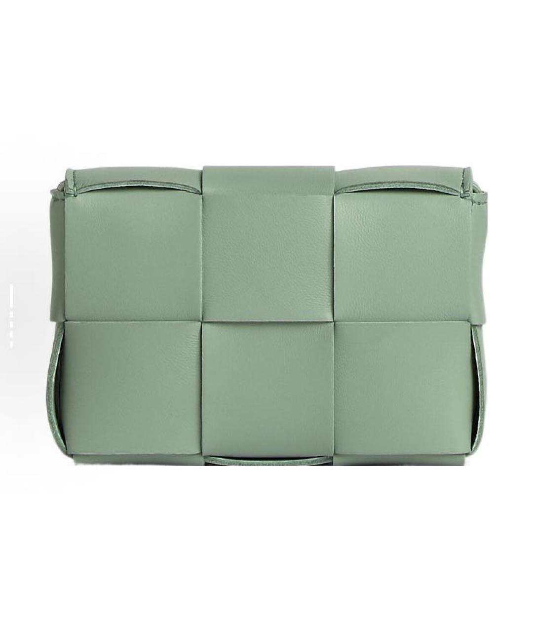 BOTTEGA VENETA Салатовая кожаная сумка через плечо, фото 2