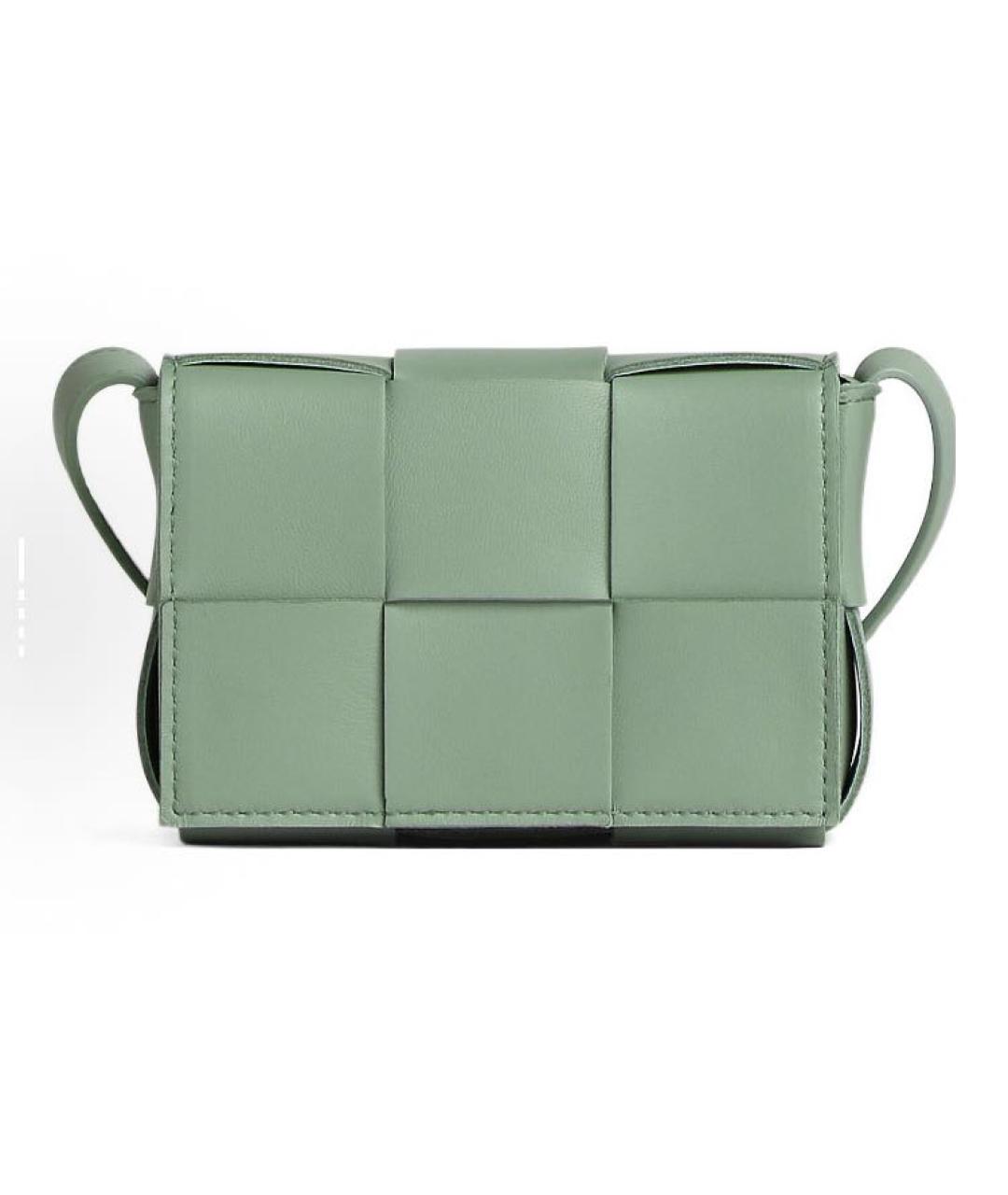 BOTTEGA VENETA Салатовая кожаная сумка через плечо, фото 7