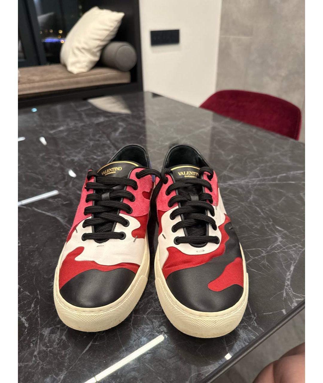 VALENTINO Мульти текстильные низкие кроссовки / кеды, фото 2