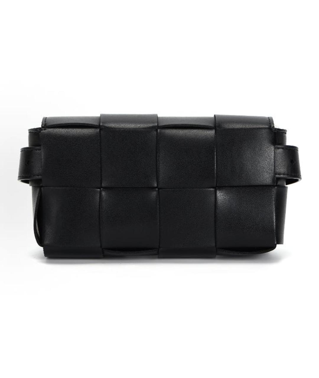 BOTTEGA VENETA Черная кожаная поясная сумка, фото 6