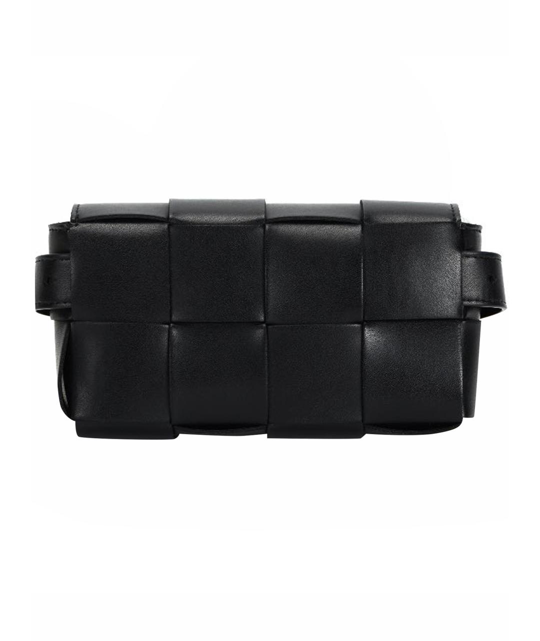 BOTTEGA VENETA Черная кожаная поясная сумка, фото 1