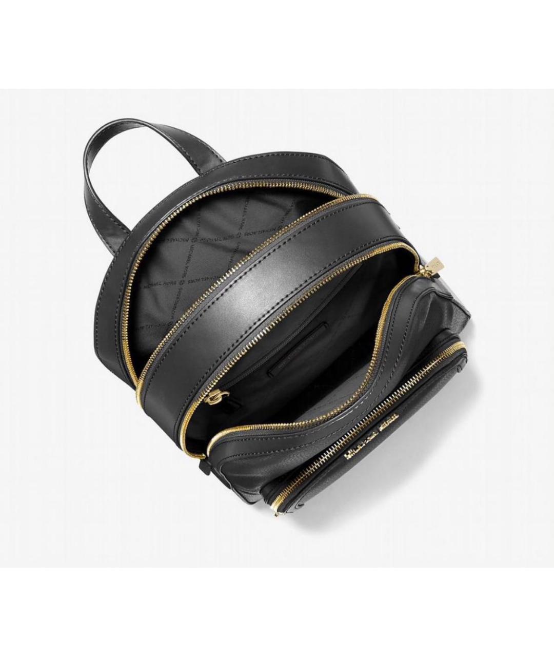 MICHAEL KORS Черный кожаный рюкзак, фото 4