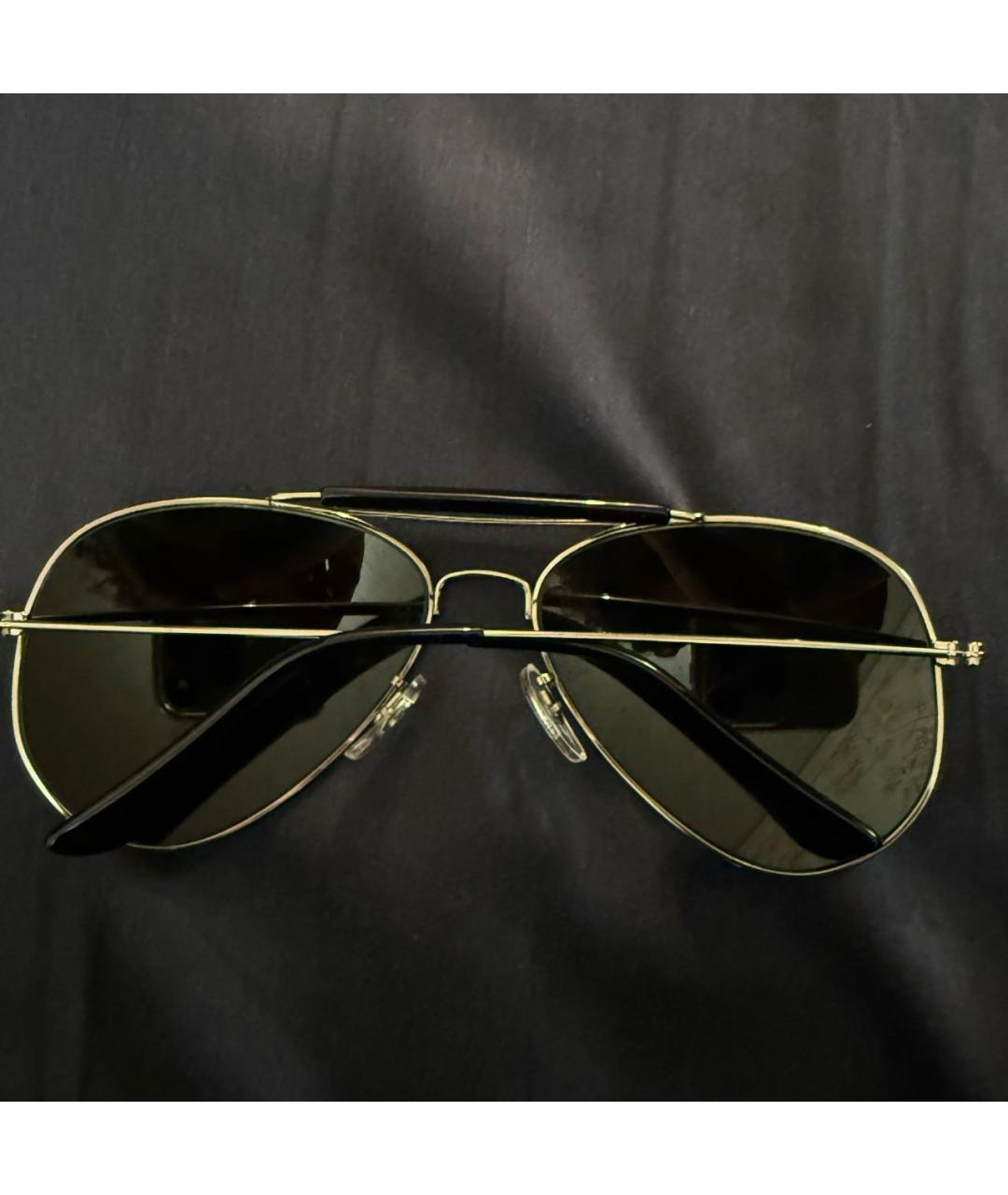 RAY BAN Серебряные металлические солнцезащитные очки, фото 3