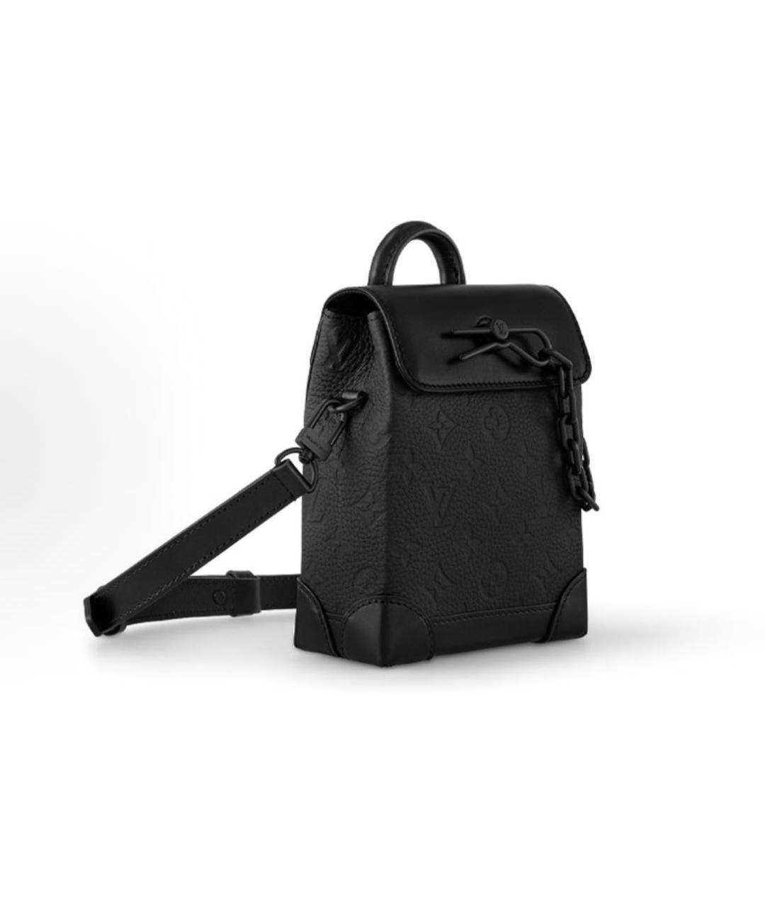 LOUIS VUITTON Черная кожаная сумка на плечо, фото 2