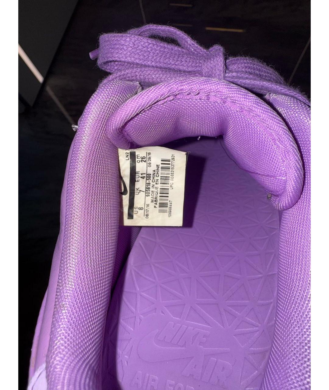 NIKELAB Фиолетовые кожаные низкие кроссовки / кеды, фото 5