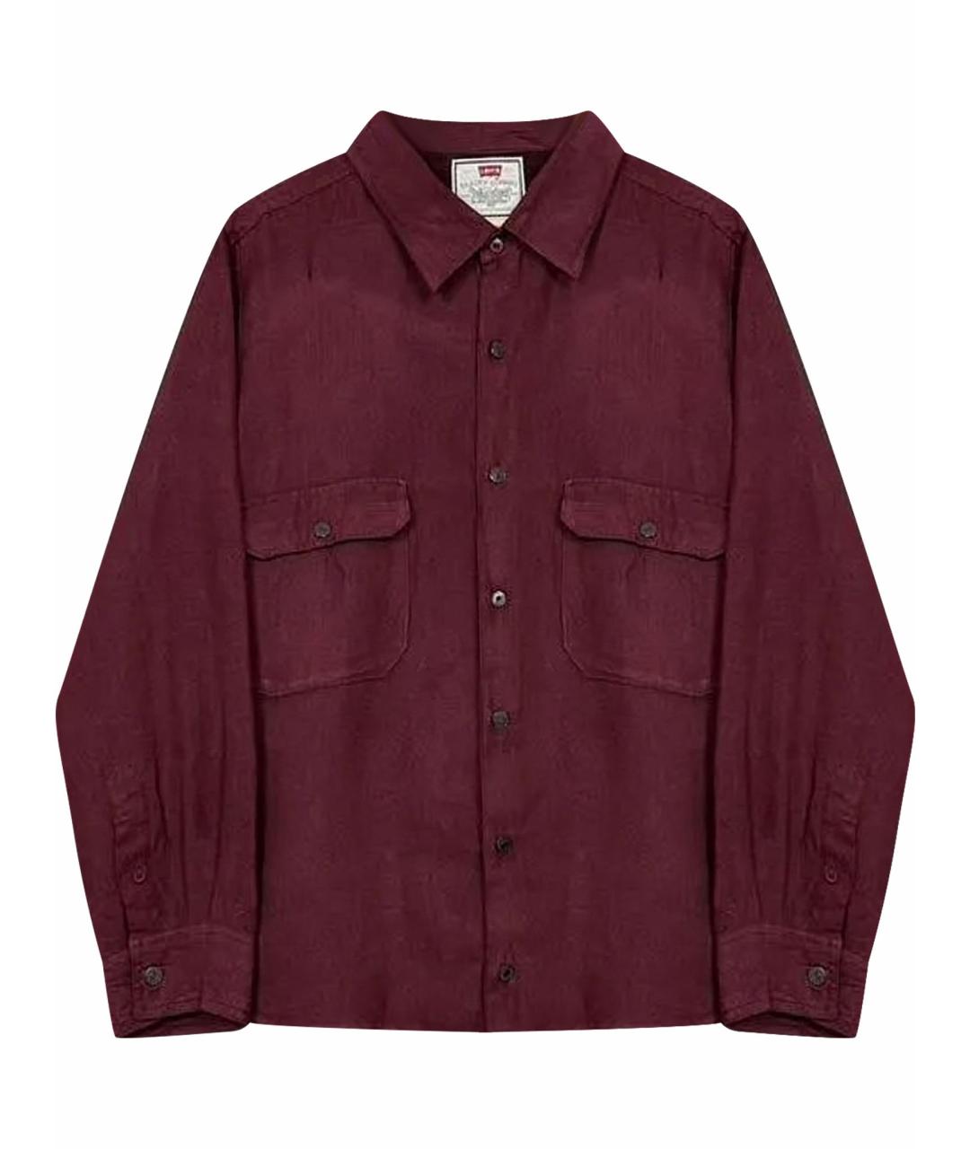 LEVI'S Бордовая кэжуал рубашка, фото 1