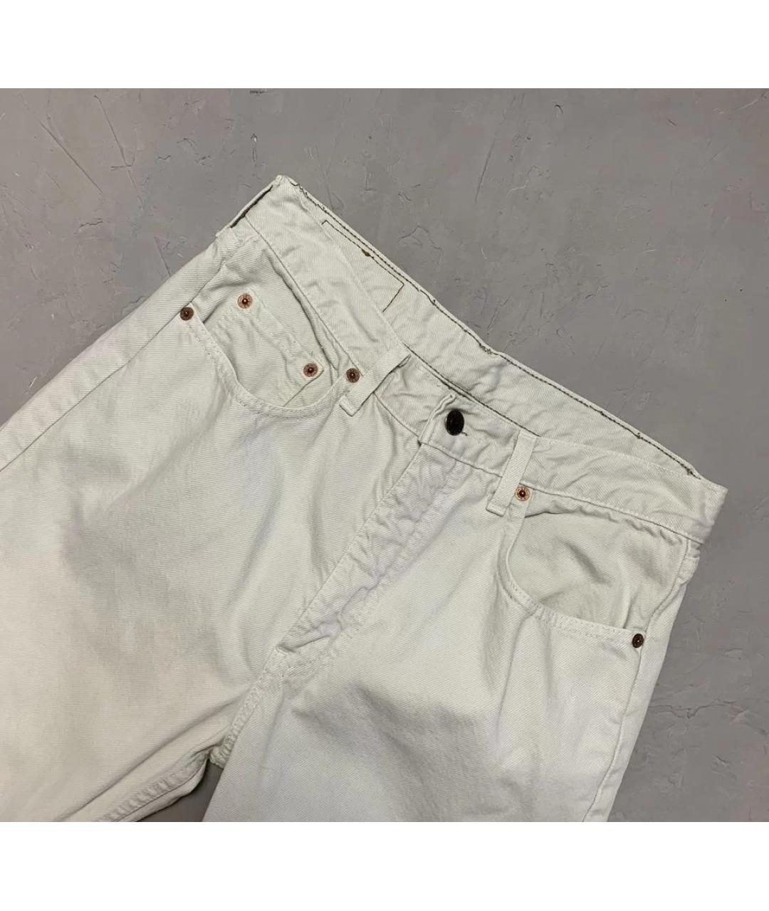 LEVI'S Белые хлопковые джинсы, фото 4