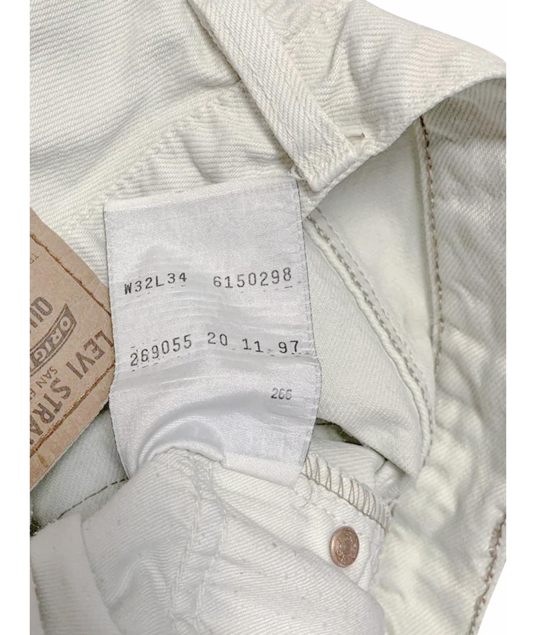 LEVI'S Белые хлопковые джинсы, фото 10