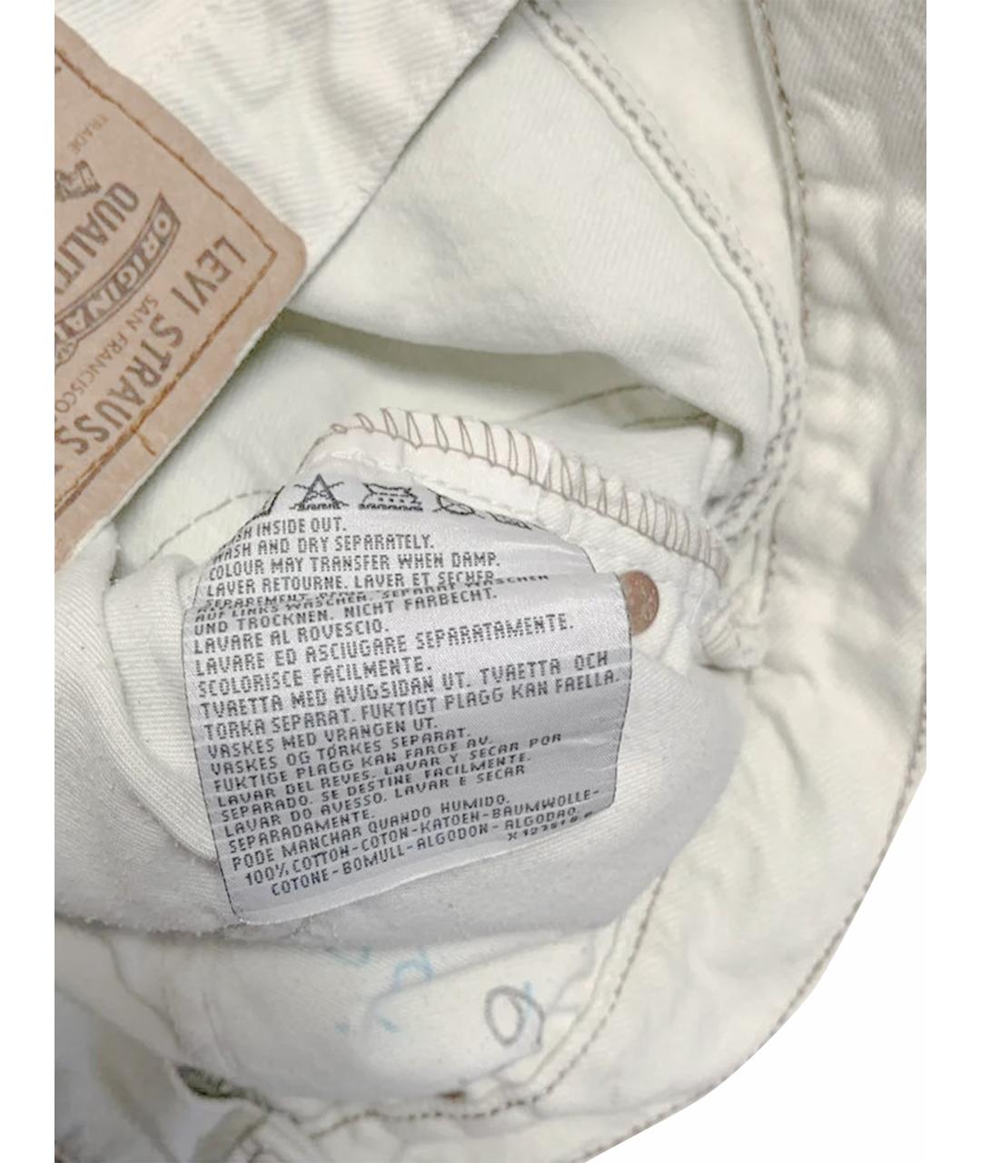 LEVI'S Белые хлопковые джинсы, фото 9