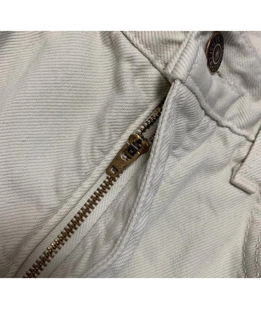 LEVI'S Белые хлопковые джинсы, фото 5