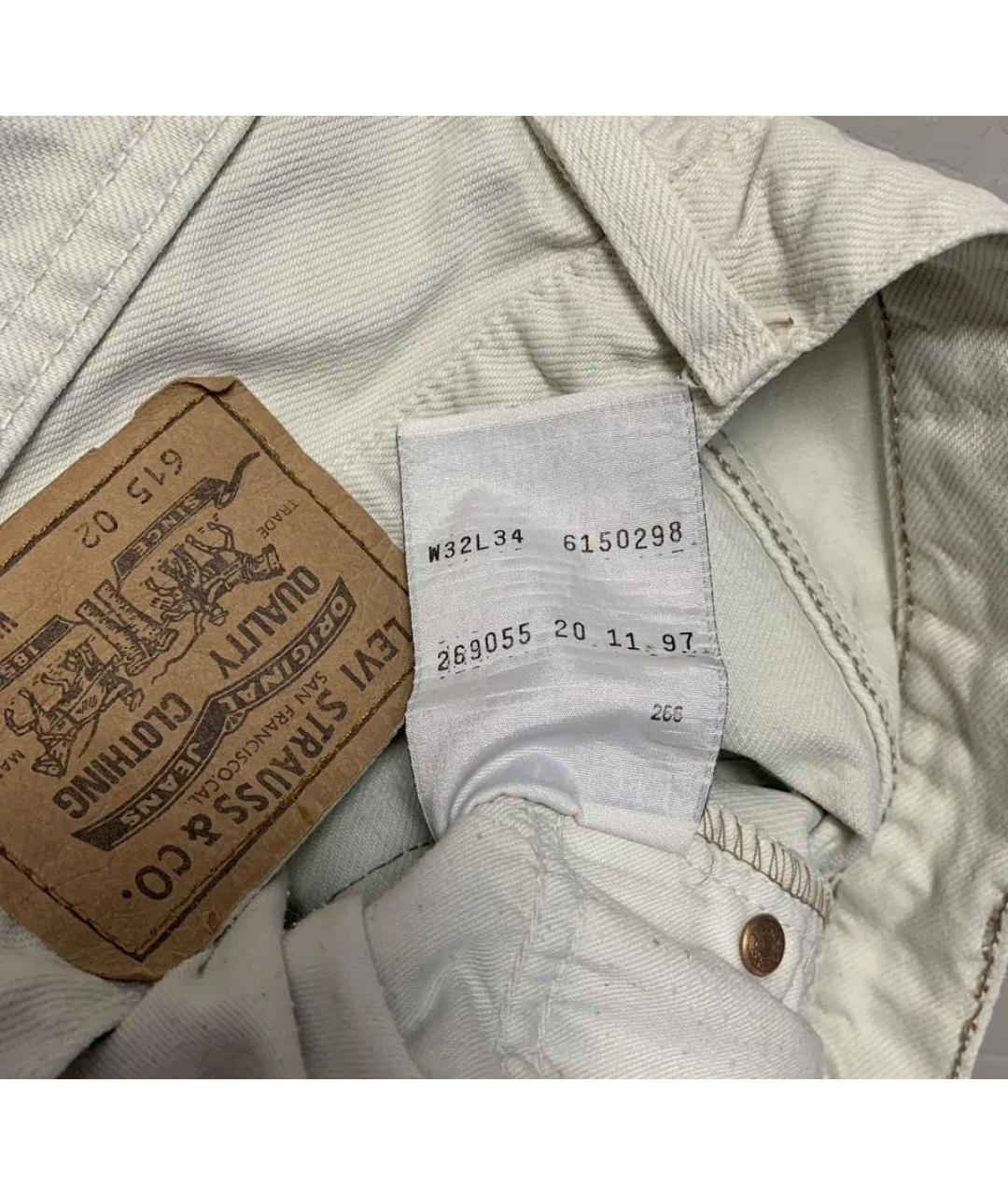 LEVI'S Белые хлопковые джинсы, фото 6