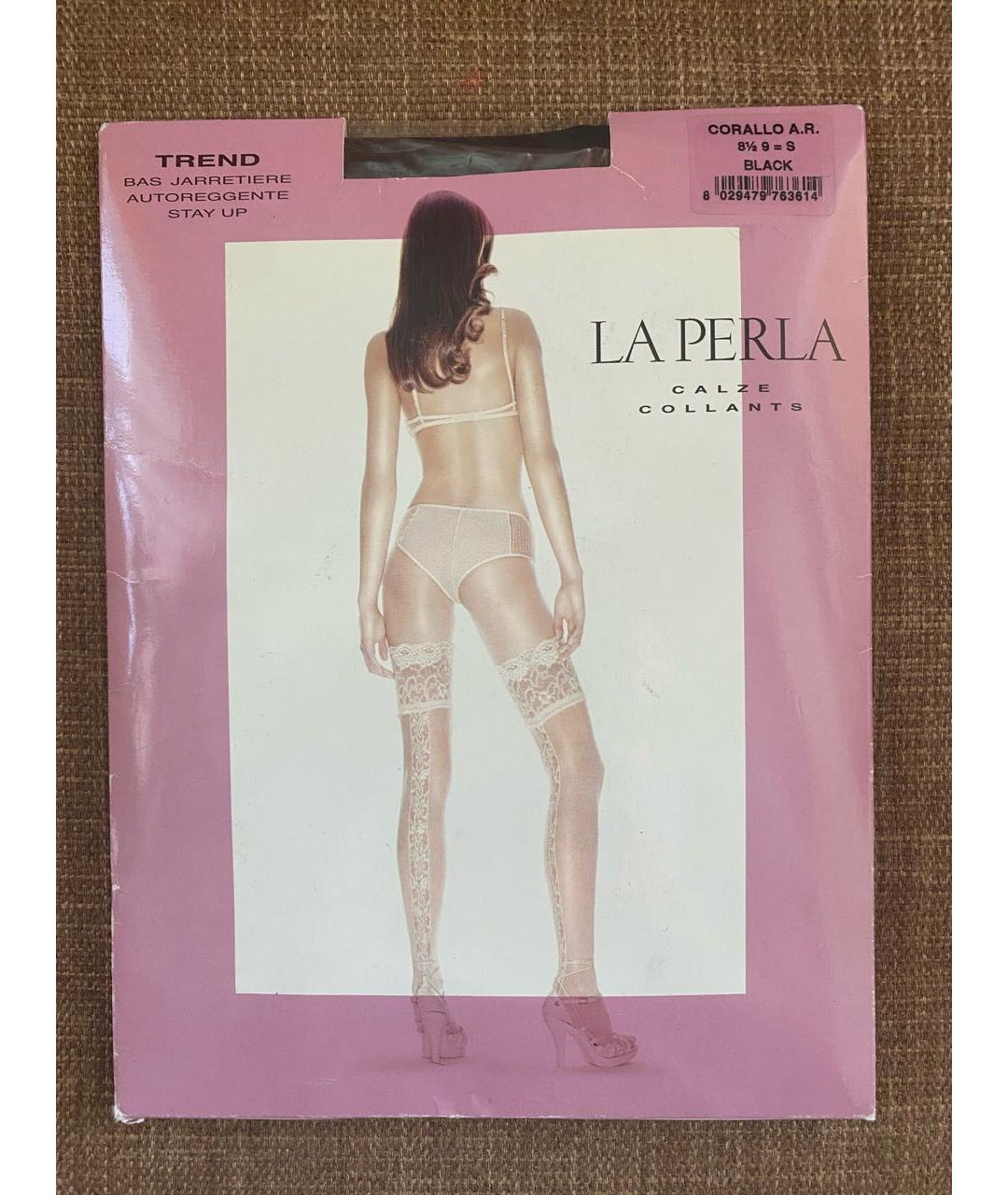 LA PERLA Черные носки, чулки и колготы, фото 4