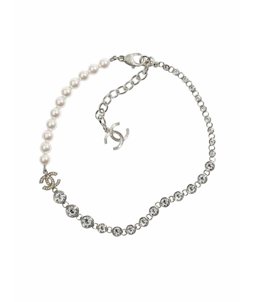 CHANEL Серебряное металлическое колье, фото 1