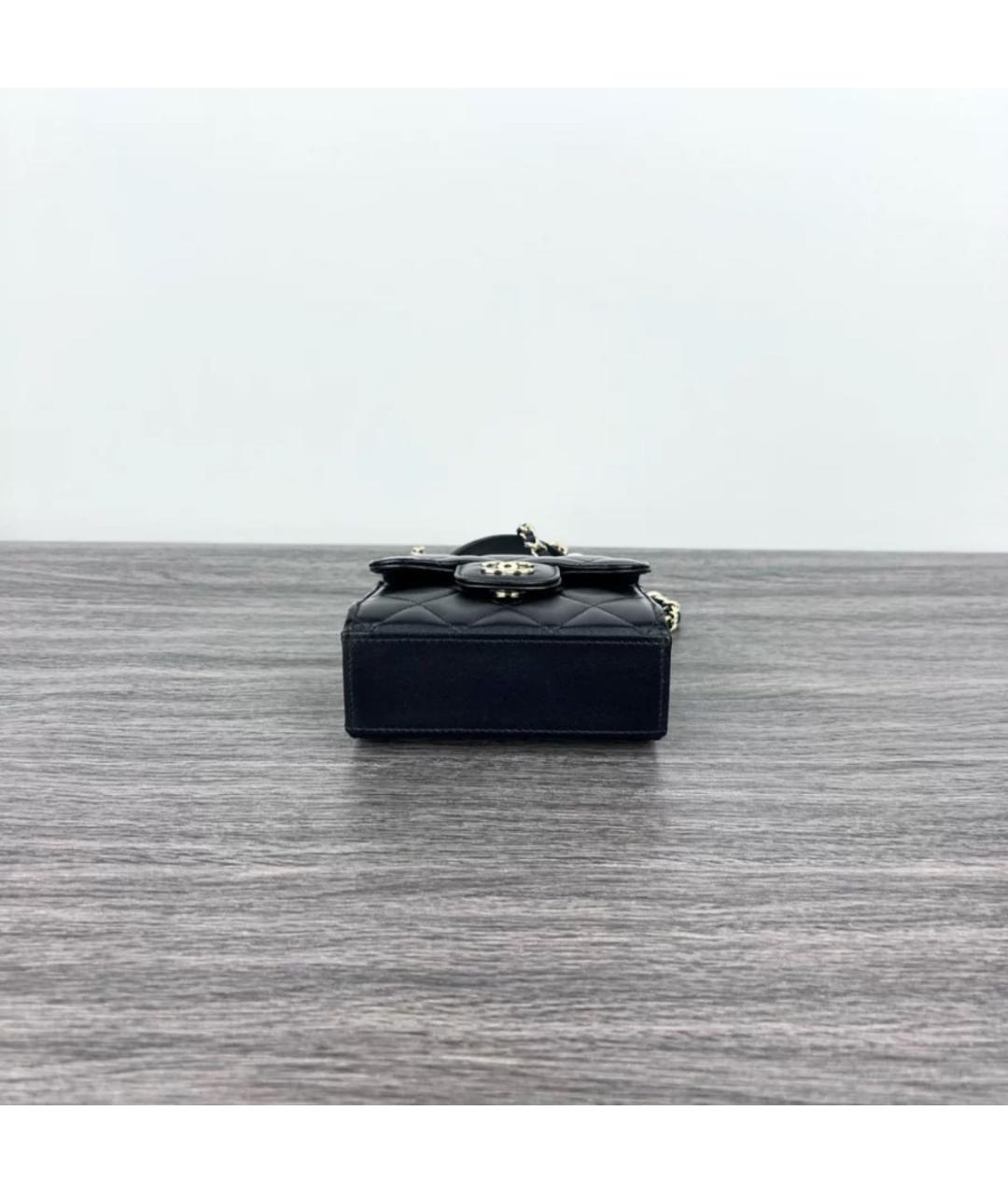 CHANEL Черная кожаная сумка через плечо, фото 4