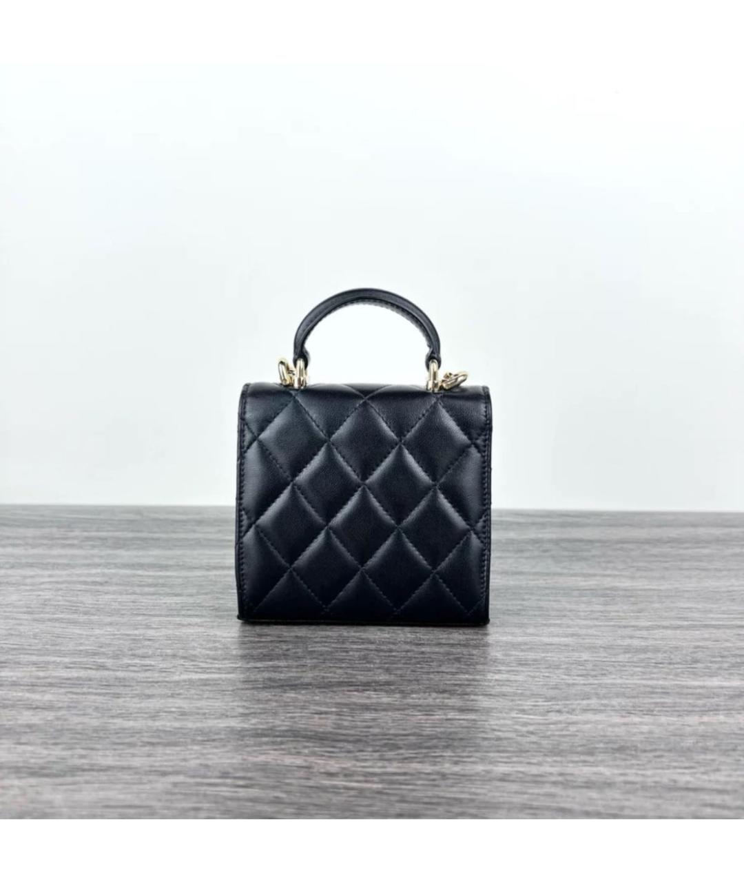 CHANEL Черная кожаная сумка через плечо, фото 3
