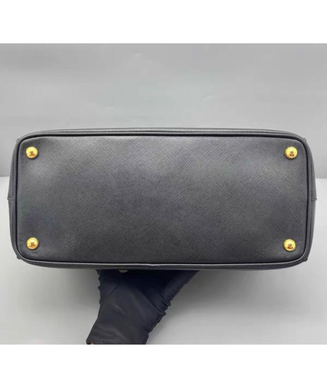 PRADA Черная кожаная сумка тоут, фото 4