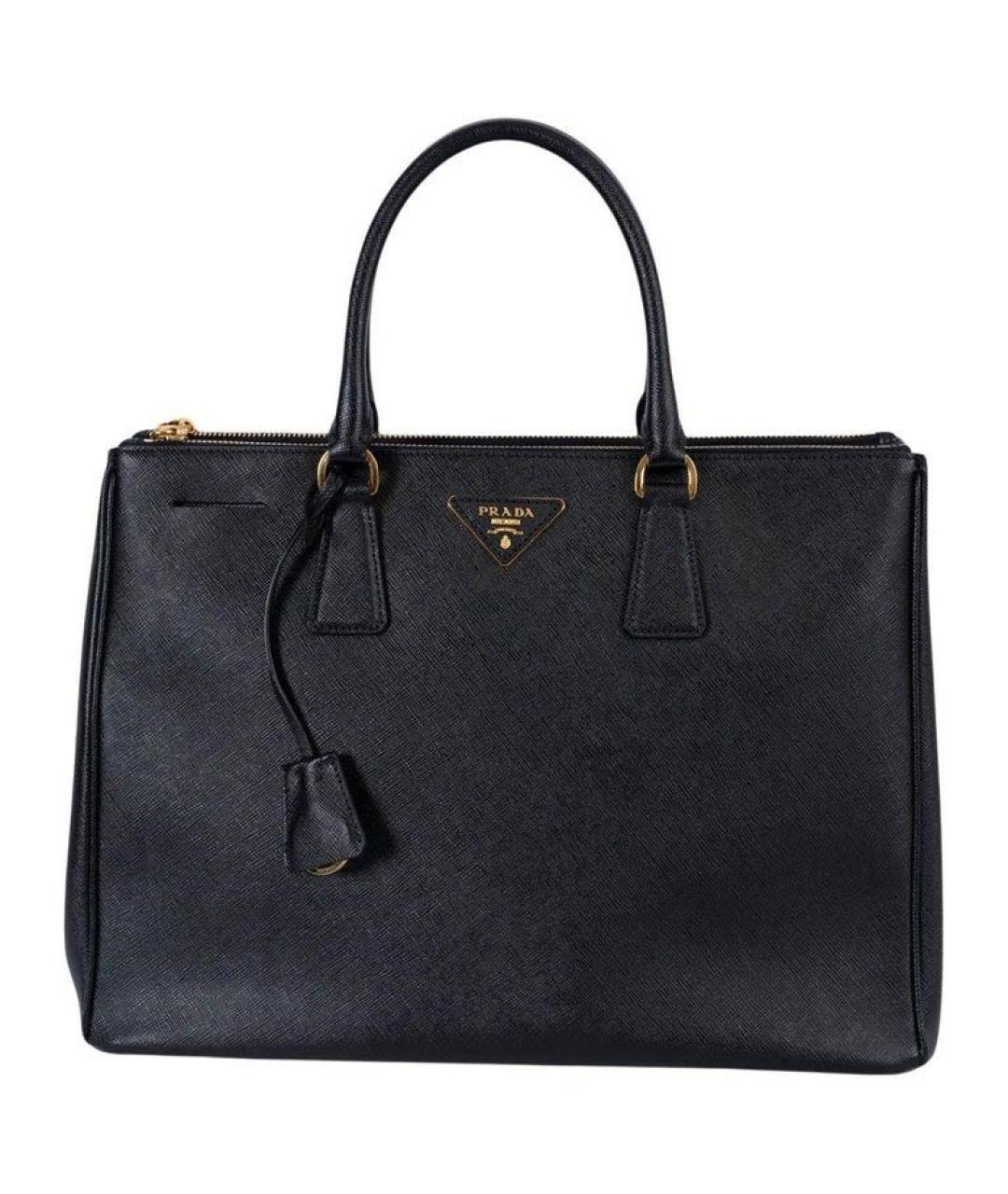 PRADA Черная кожаная сумка тоут, фото 1