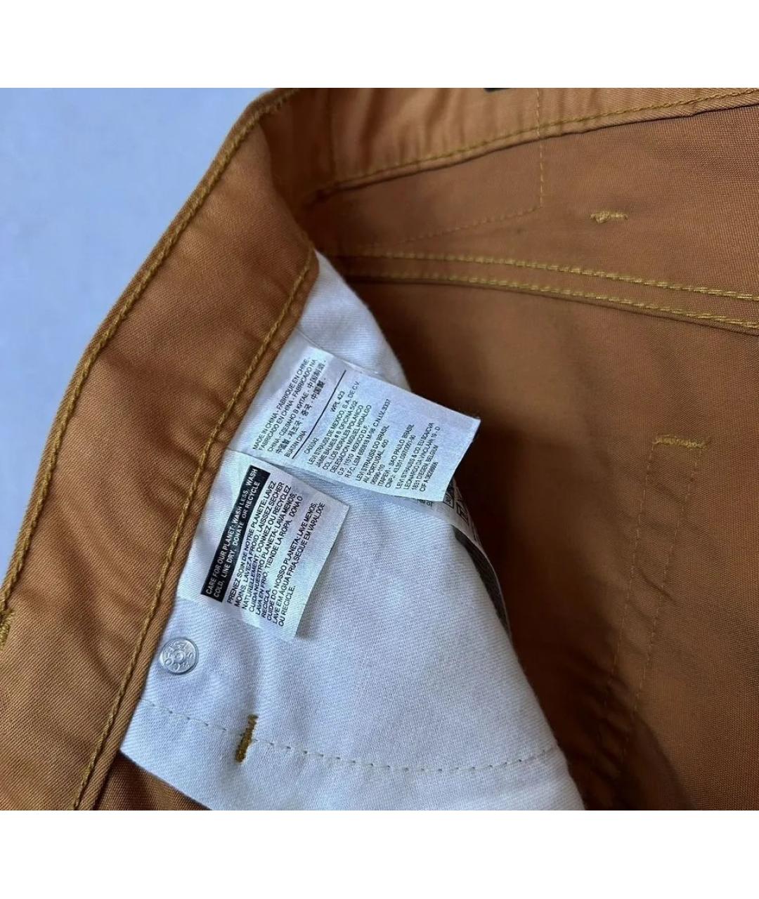 LEVI'S Оранжевое хлопко-эластановые брюки чинос, фото 7