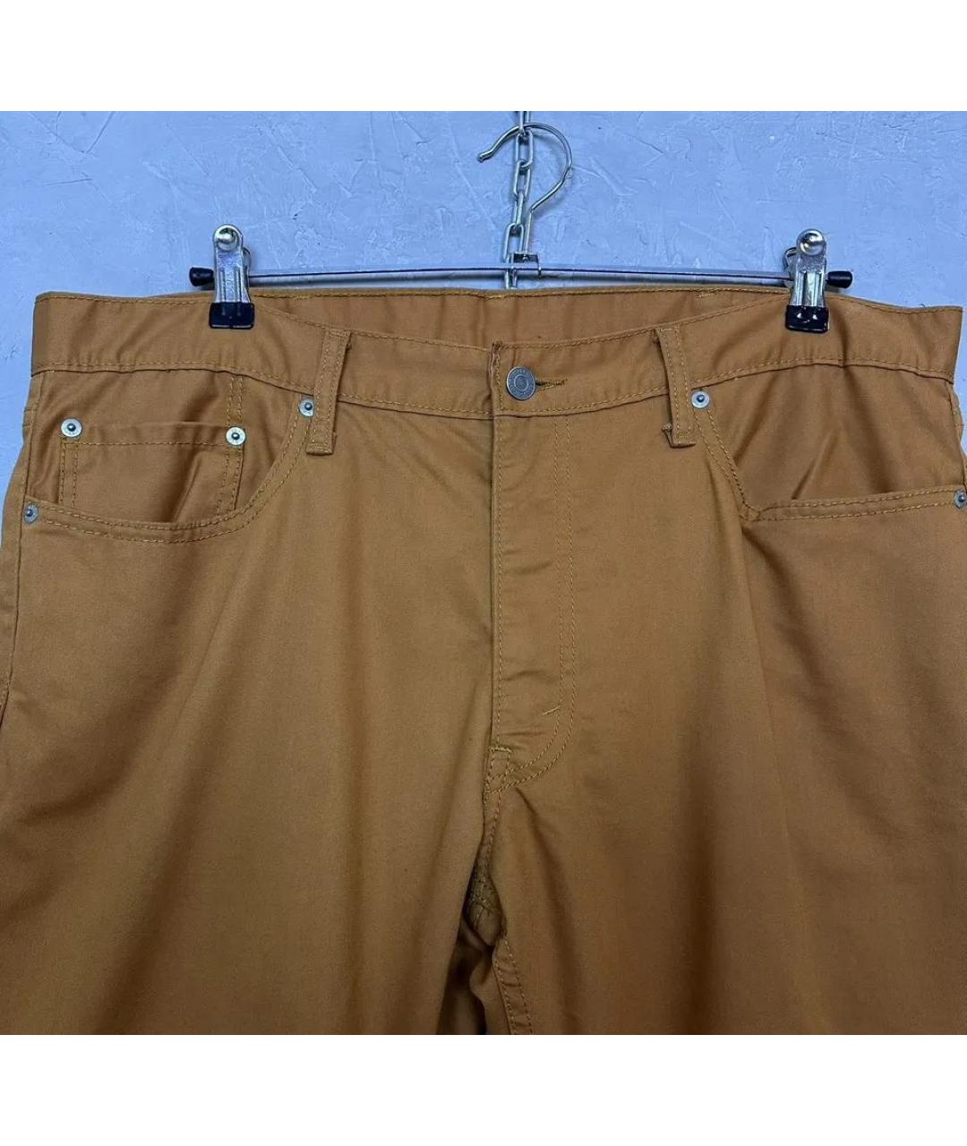 LEVI'S Оранжевое хлопко-эластановые брюки чинос, фото 4