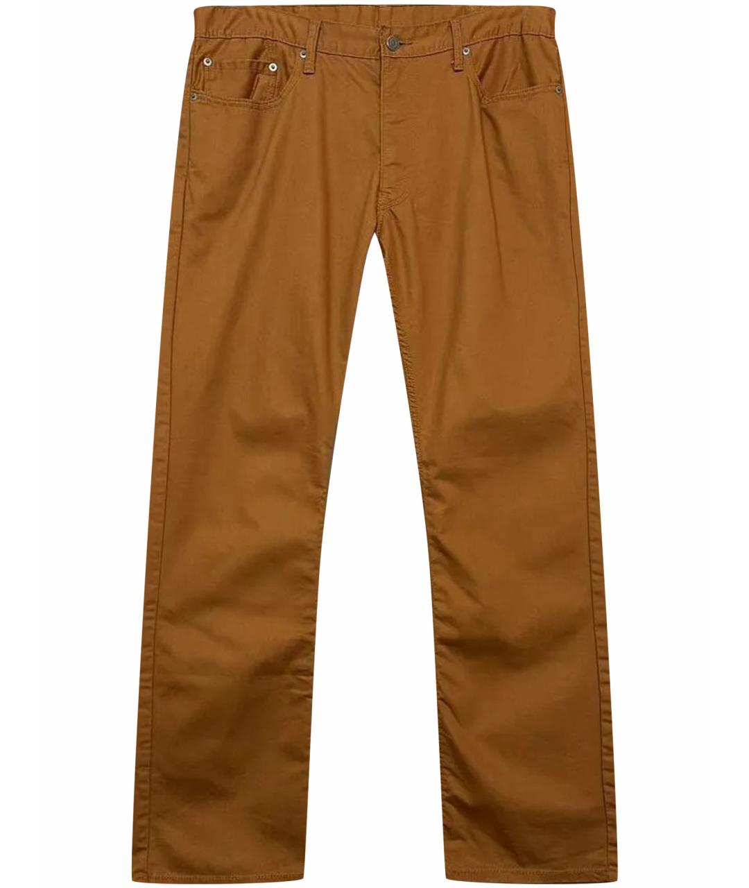 LEVI'S Оранжевое хлопко-эластановые брюки чинос, фото 1