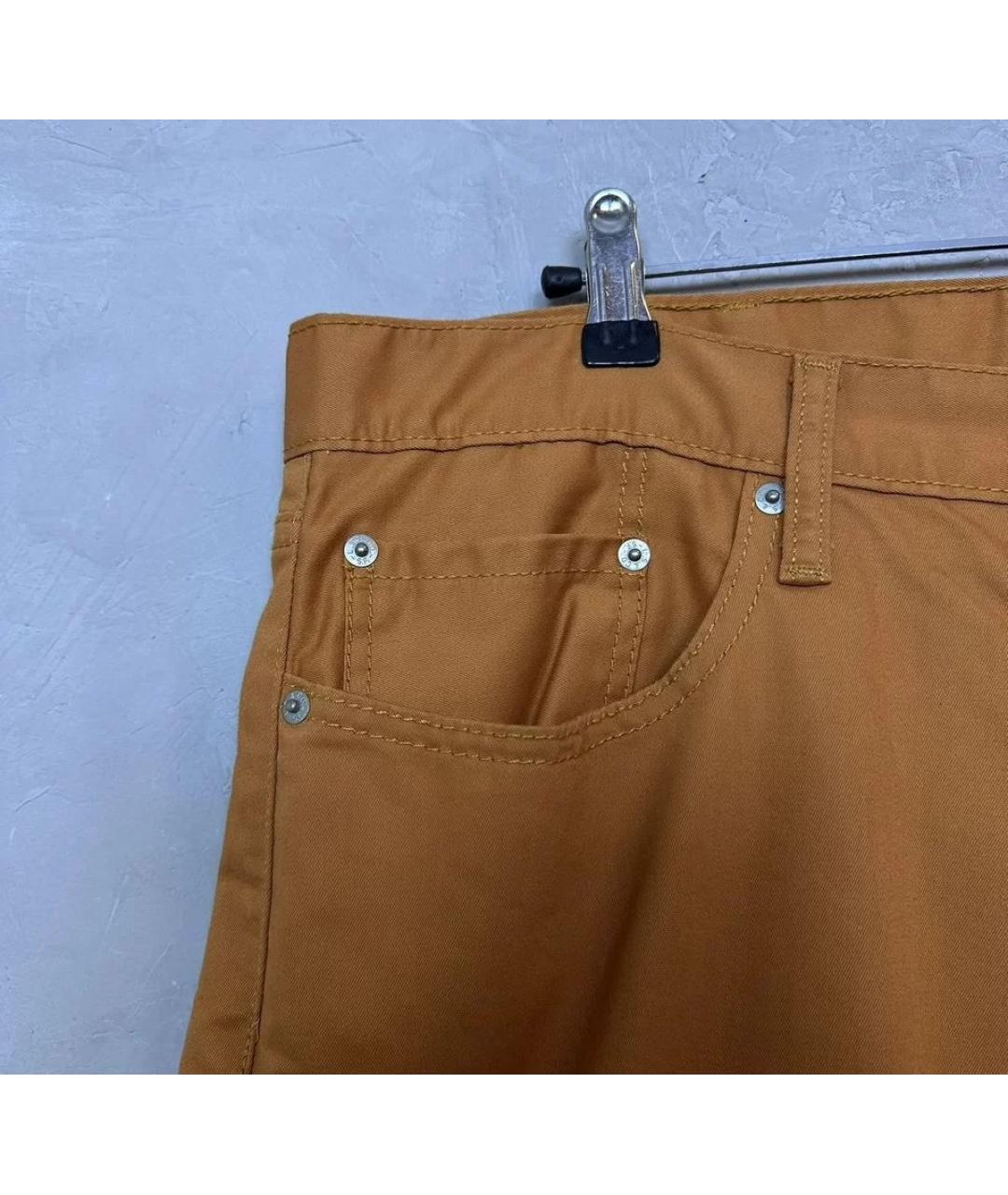 LEVI'S Оранжевое хлопко-эластановые брюки чинос, фото 5