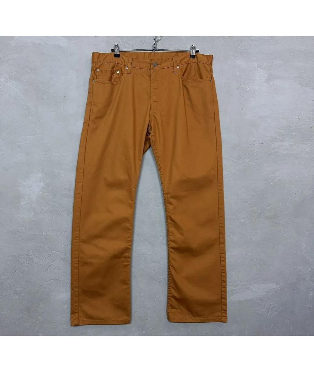 LEVI'S Оранжевое хлопко-эластановые брюки чинос, фото 10