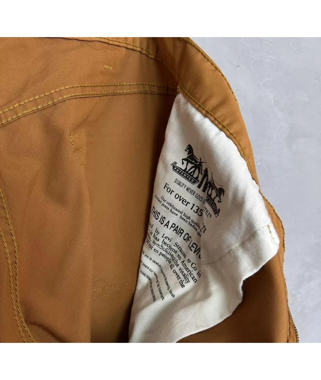 LEVI'S Оранжевое хлопко-эластановые брюки чинос, фото 9
