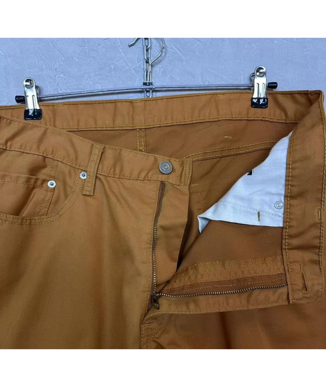 LEVI'S Оранжевое хлопко-эластановые брюки чинос, фото 6